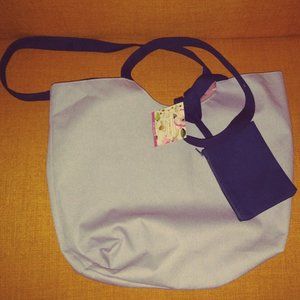 Yankee Candle Lovers Blue Canvas Tote w/Coin Purse